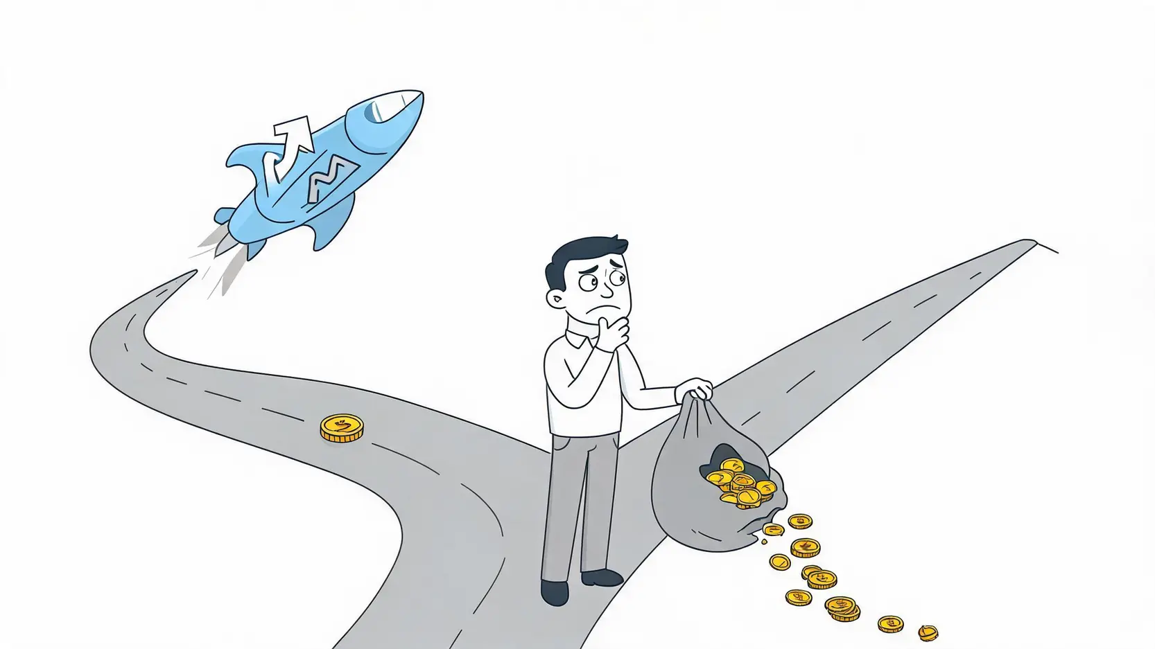 一位交易员面临黄金止盈的两难抉择:过早止盈错失行情或过晚止盈导致利润回吐。