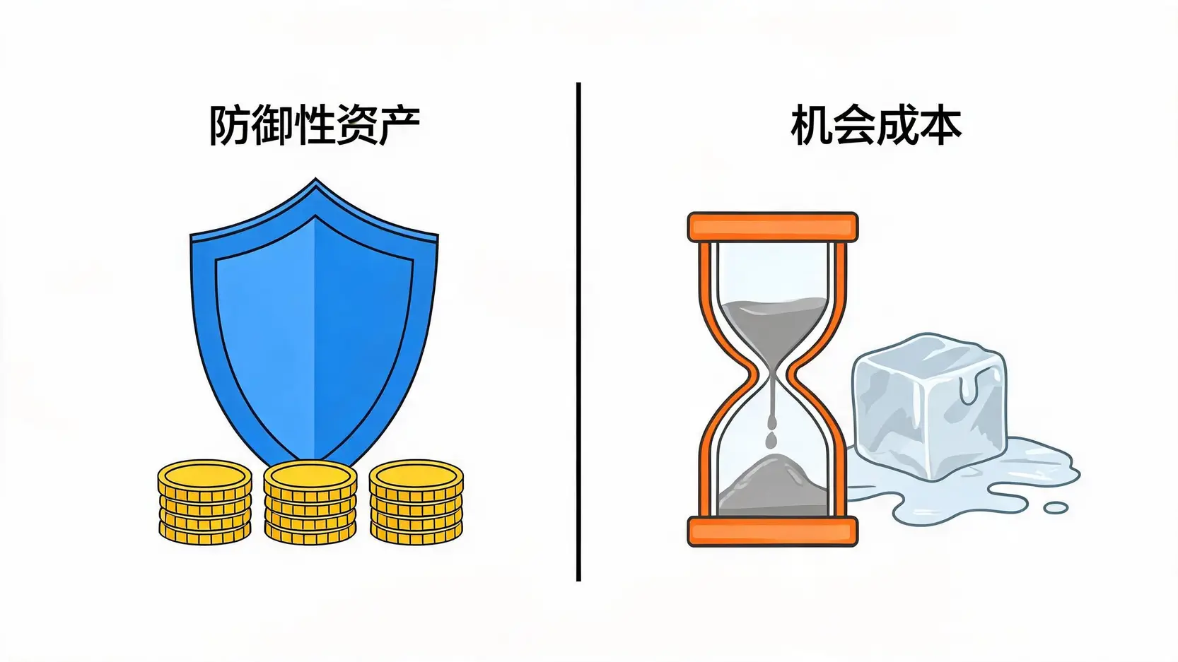 波克夏庞大现金储备的多空观点对比图