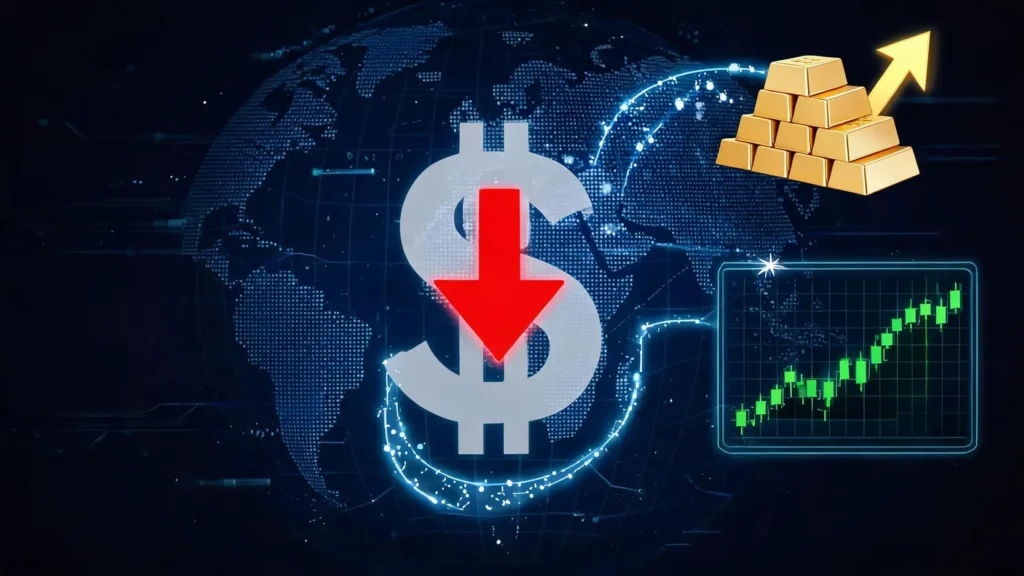 美元指数下跌意味着什么?一文看懂对黄金、股市和全球经济的连锁反应
