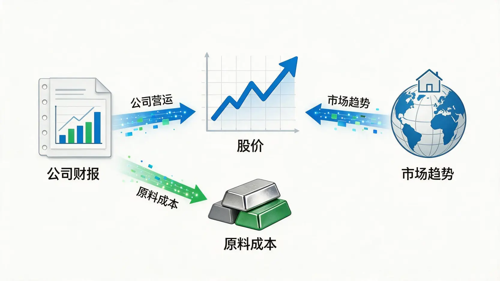 影響福興股價的三大關鍵因素:公司營運、全球市場趨勢與原物料價格。
